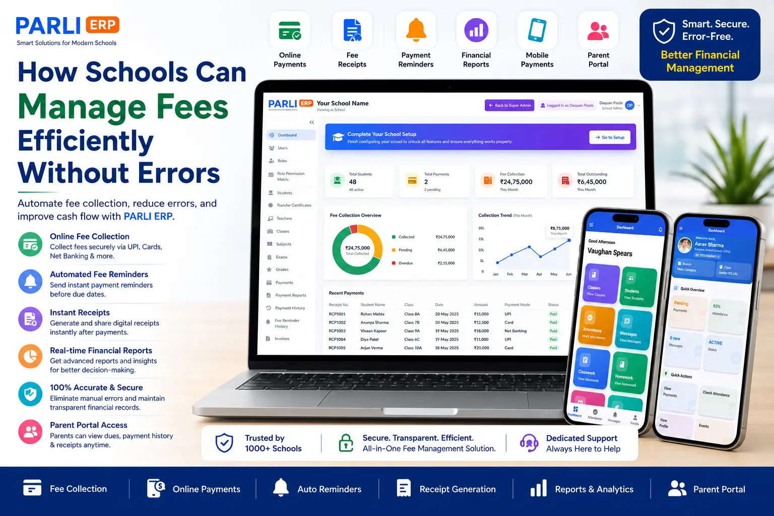 How Schools Can Manage School Fees Efficiently Without Errors | PARLI School ERP Blog